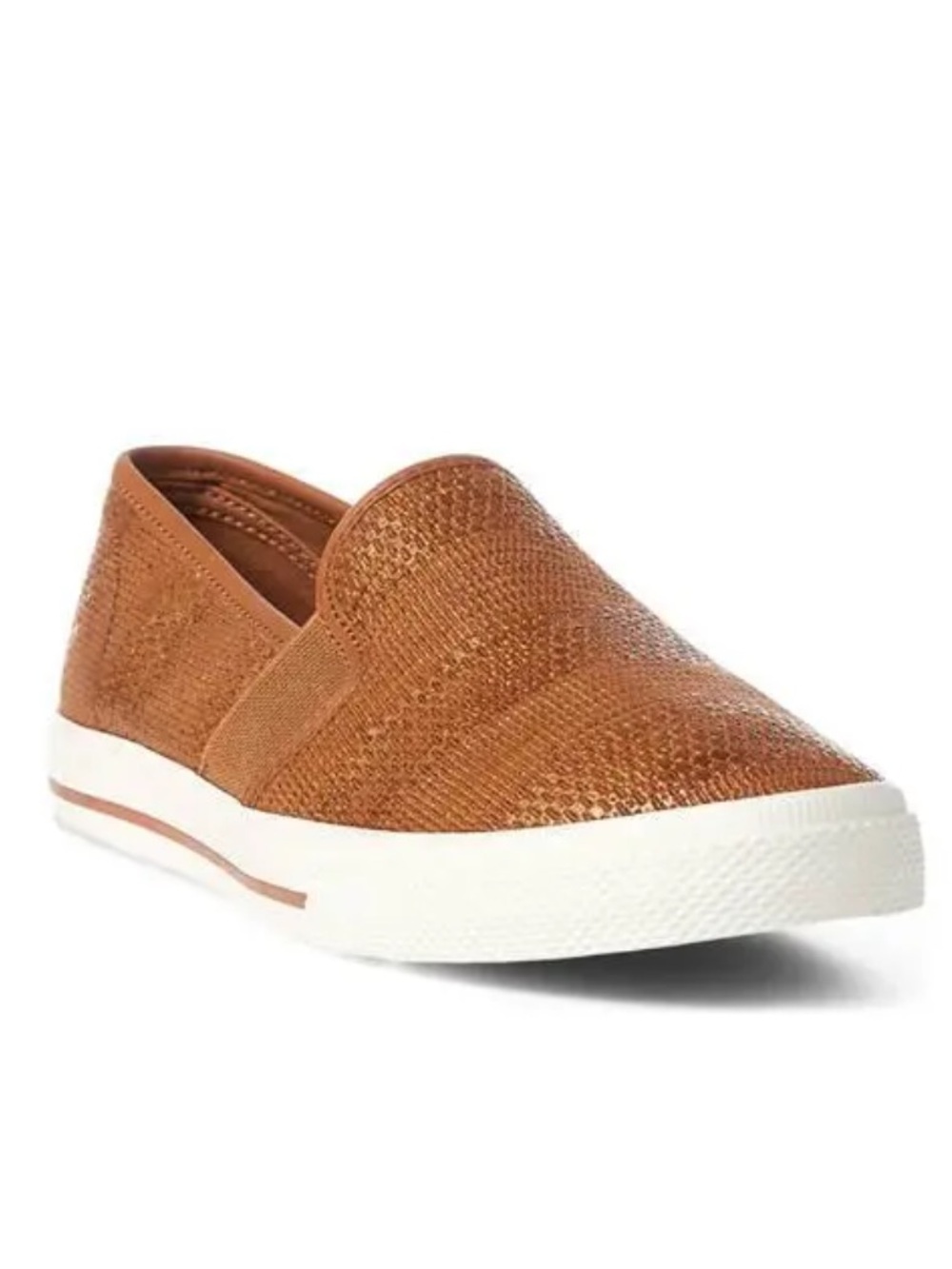 Lauren Ralph Lauren Brown Woven Slip-On Loafers